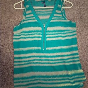 Green and Ivory blouse